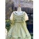 Mademoiselle Pearl Four Leaf Clover and Lime Blouse Apron Overdress JSK and Ops(Reservation/2 Colours/Full Payment Without Shipping)
